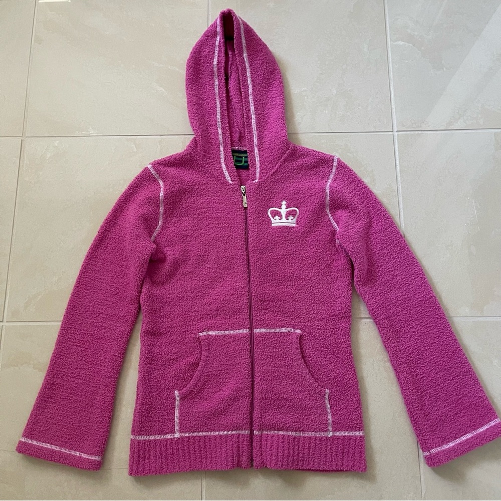 Kashwere Hoodie with Crown Logo Pink Small NWOT Very Soft